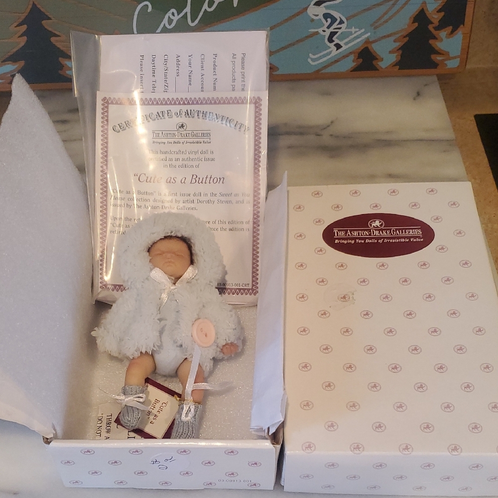 Charming Baby Doll, "Cute As A Button", by The Ashton-Drake Galleries